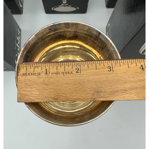 Leonard Silver Plated Goblets #816 set 7 Tarnished Goth Feast Dark Academia Vtg - Picture 5 of 5